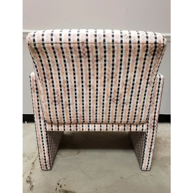 Off-white 1980s Milo Baughman for Directional Custom Upholstered Lounge Chair With Original Tags For Sale - Image 8 of 12