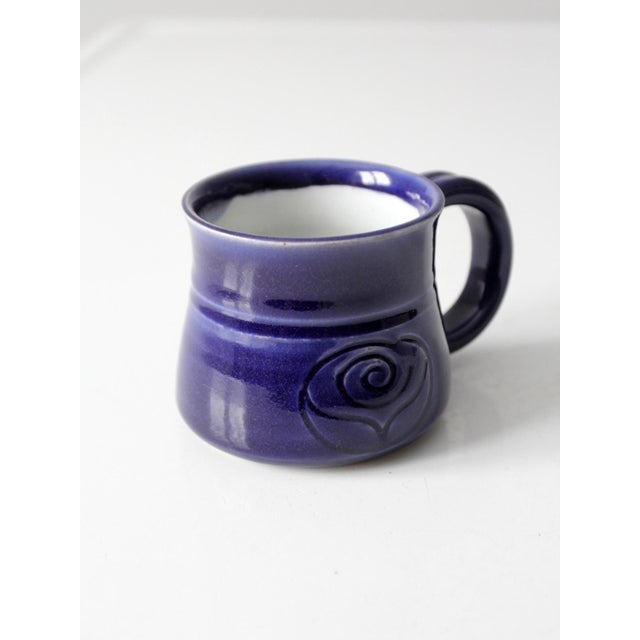 Ceramic Vintage Organic Modern Studio Pottery Mug For Sale - Image 7 of 11