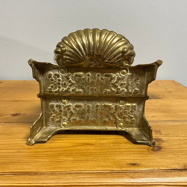 Brass Antique English Brass Letter Rack For Sale - Image 8 of 9