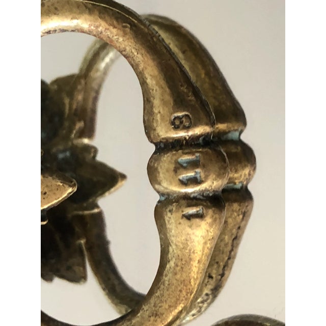 Antique 2 Piece Cabinet Pulls - Set of 4 For Sale - Image 9 of 10