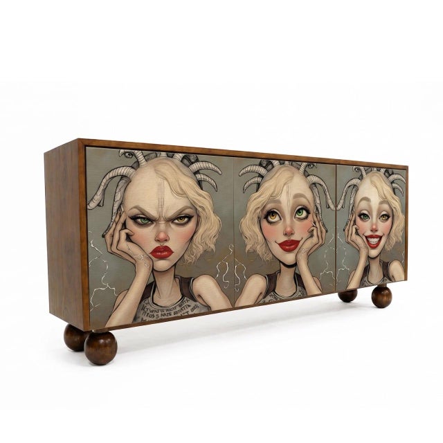"The Witness of Three" Credenza is a museum-quality statement piece part of "The 32's" Collection by designer and...