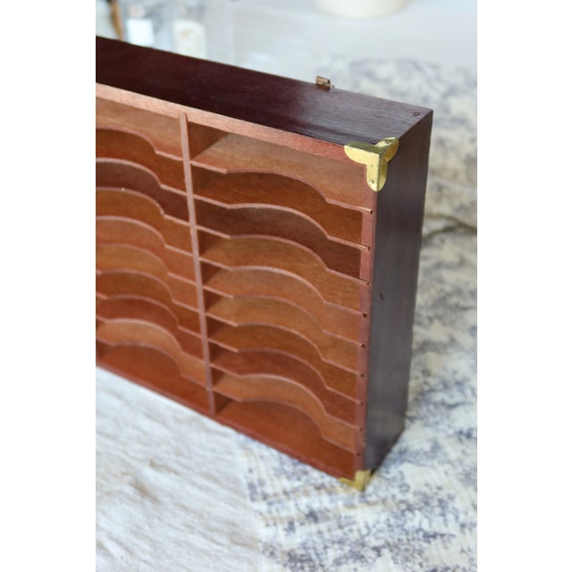 Vintage Wall Shelf in Wood and Gold Metal, 1980s For Sale - Image 4 of 8