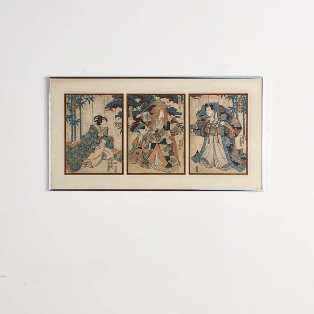 19th Century "Senobi Hagi", Signed Ichiryusai Toyokuni, Circa 1830 For Sale - Image 5 of 5
