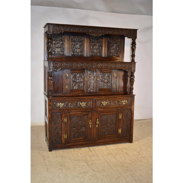 Early 18th Century English Tridarn Press Cupboard For Sale - Image 10 of 11