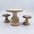 Reconstituted Stone Garden Set, 1970s, Set of 3 For Sale - Image 18 of 18
