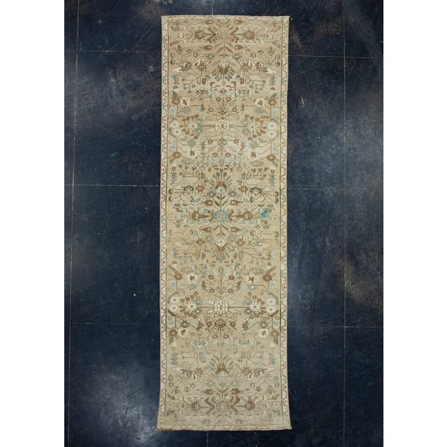Green Turkish Oushak Runner Rug 2'10" x 16'1" #17937 For Sale - Image 8 of 8