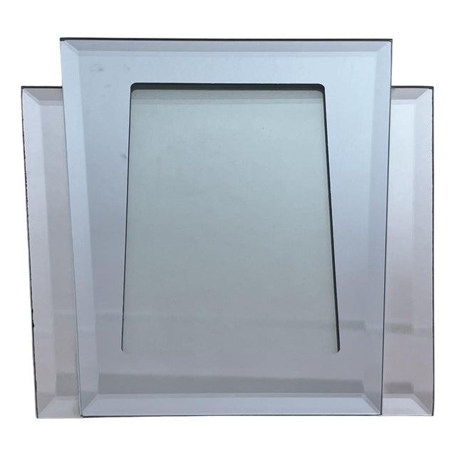 Art Deco Mirrored Glass Photo Holder, 1940s For Sale