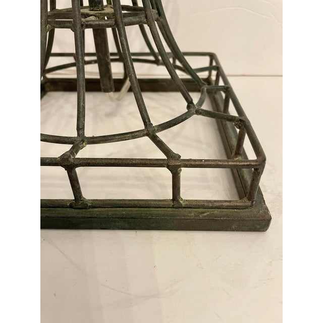 Large Welded Wire Urn Form Lamp For Sale - Image 9 of 10