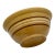 Nice Smaller 8 Inch Size Antique Thick - Heavy Brown & White Banded Yellow Ware Kitchen Batter Mixing Bowl - Late 1800s For Sale