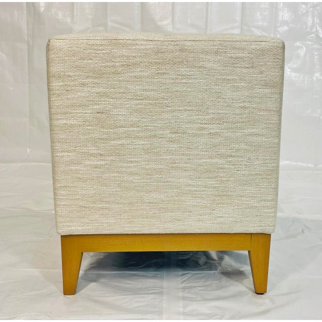 1980s Custom Los Angeles Upholstered Bench With Solid Wood Base For Sale - Image 9 of 17