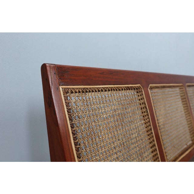 Brown Set of Mid-Century Modern Three-Seater Sofa Bench and Armchair in Teak, 1950s For Sale - Image 8 of 16