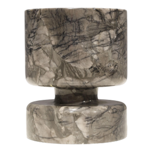 Angelo Mangiarotti Gray Marble Vase