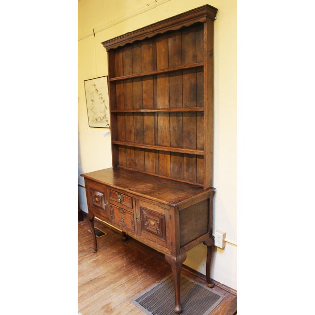 Circa 1860-80 English Queen Anne Style Oak Dresser For Sale - Image 15 of 16