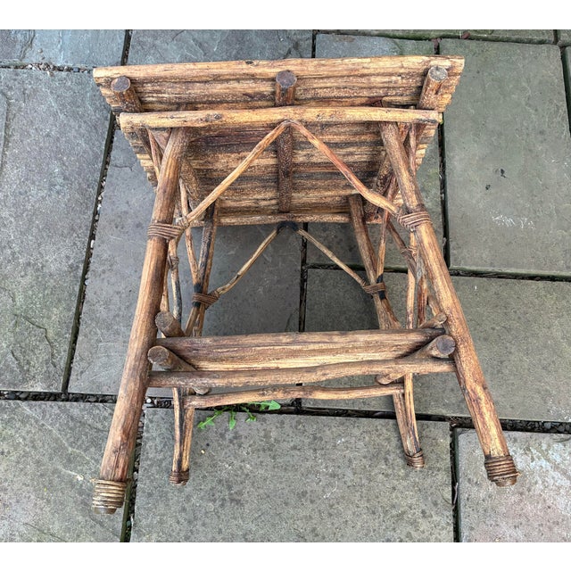Vintage Rustic Adirondack Twig Accent Table For Sale In Philadelphia - Image 6 of 8