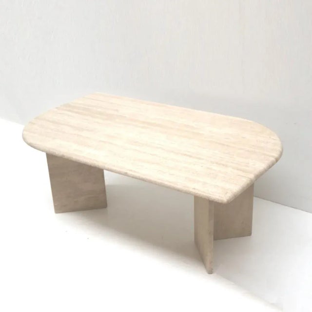 1970s Vintage Italian Travertine Coffee Table, 1970s For Sale - Image 5 of 7