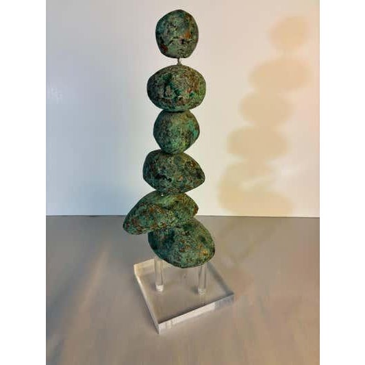 Stacked Ceramic Rocks Sculpture by John Costanza, Organic Modern, 1985 For Sale - Image 10 of 10