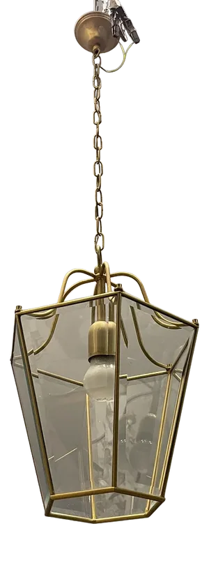 Brass and Glass Pendant, 1960s