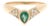 Dainty Emerald & Diamond Ring, 14k Yellow Gold, Ring Size 7.25, Engagement For Sale
