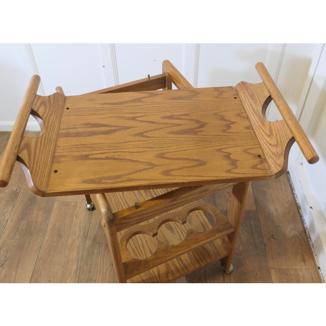 Goldenrod Mid-Century Italian Cocktail Butlers Tray Trolley, 1960s For Sale - Image 8 of 8