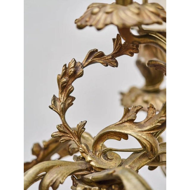 19th Century Bronze Candelabra Lamps, Set of 2 For Sale - Image 10 of 16