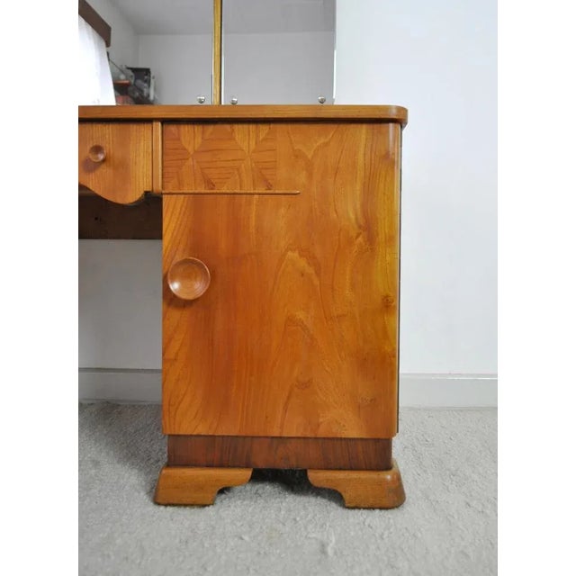 Art Deco Danish Vanity Desk with Tri-Folding Mirror, 1930s For Sale - Image 14 of 16