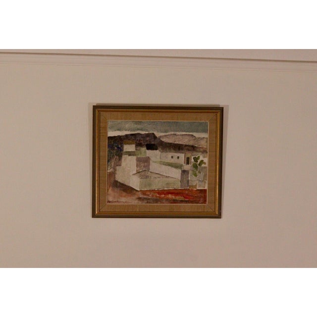 Josef Sandberg, Houses, 1960s, Oil on Panel, Framed For Sale - Image 10 of 14