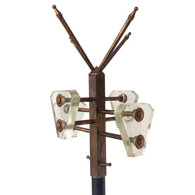 Mid-Century Modern Vintage Italian Coat & Hat Stand in the style of Max Inbrand, 1950s For Sale - Image 3 of 5