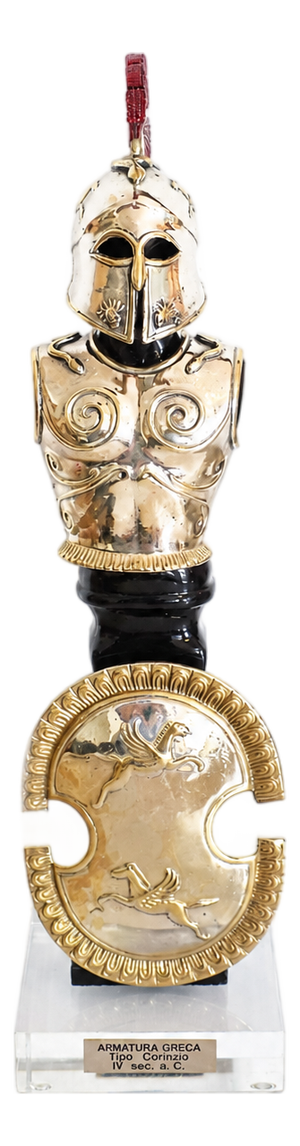 Vintage Italian Sterling Silver 925 Greek Corinthian Armor Figurine with Stand by Etruria Arte, Argento, 1980s