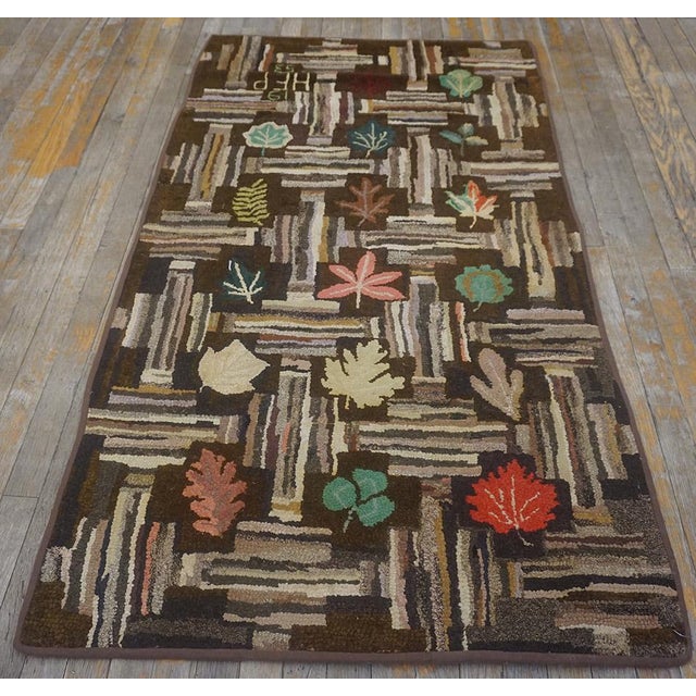 Mid 20th Century American Hooked Rug, Size: 3'x 5' 7" General Rug Type: North & South American Specific Rug Type: American...