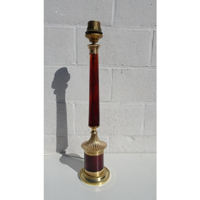 Empire Neoclassical Bronze and Bakelite Table Lamp, 1970s For Sale - Image 17 of 18