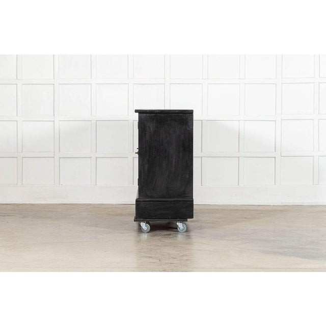 Wood 19th Century English Pine Ebonised Dresser Base, 1890s For Sale - Image 7 of 16