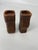 Rustic Swizzle Wooden Candleholders - A Pair For Sale - Image 4 of 8