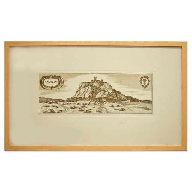 Image dimensions: 17 x 47 cm. Radicofani is an original contemporary artwork realized by Bettino Craxi in the first years...