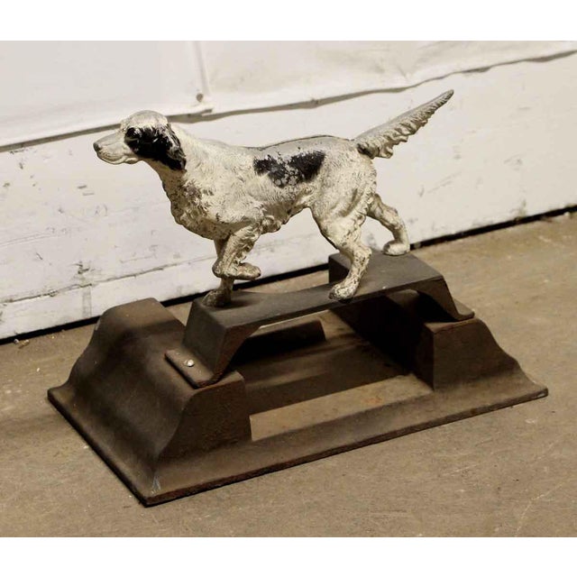 Vintage Cast Iron Pointing Setter Dog Door Stop Chairish