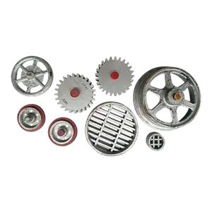 Eight Painted Industrial Molds Cog Wheels Wall Sculptures
