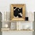This is a simple bold paper collage in black and ivory set in a vintage gold "ripple" frame. The collage is made from...