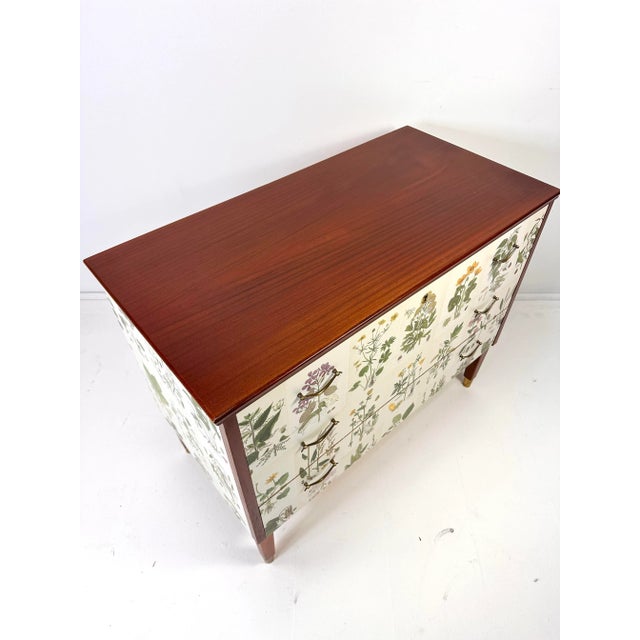 1950s 1950's Swedish Dresser With Nordens Flora Illustrations For Sale - Image 5 of 11