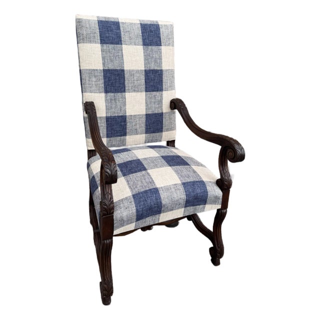 Newly Upholstered English Arm Chair For Sale