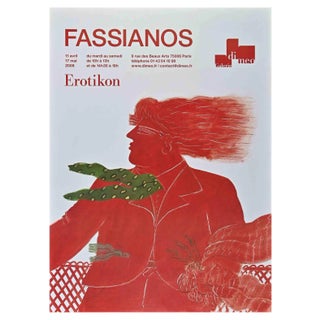 Erotikon Exhibition Poster by Alekos Fassianos for Galerie Di Meo, 2008 For Sale