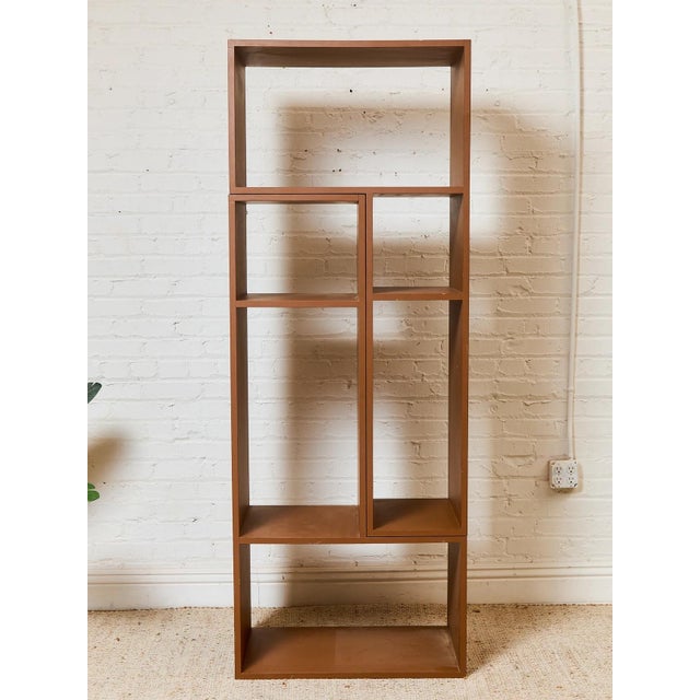 Mid-Century Modern Wood Multi Cubby Shelf For Sale - Image 3 of 6