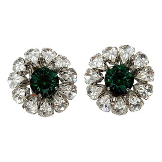 Vintage Flower Earrings from Christian Dior, 1963, Set of 2 For Sale
