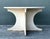 This monumental vintage center table is a masterclass in Postmodern minimalism and architectural stone craft. Expertly...
