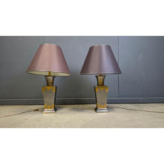 Vintage Pewter Table Lamps, 1970s, Set of 2 For Sale - Image 9 of 12
