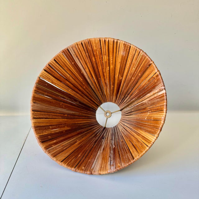 1970s 1970s Bamboo Pencil Reed Empire Lampshade For Sale - Image 5 of 7