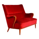 Vintage Swedish Art Moderne Settee Sofa For Sale