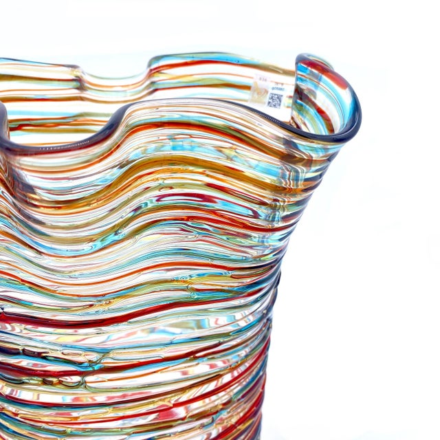 Modern Handcrafted Murano Glass Vase from YourMurano For Sale - Image 4 of 8