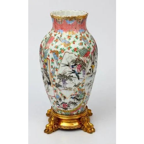 Porcelain Vase on a Bronze Base For Sale - Image 9 of 11