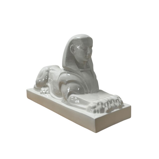 Ceramic Sculpture of a Sphinx by Charles Vos for De Spinx Maastricht, 1920s For Sale - Image 14 of 14
