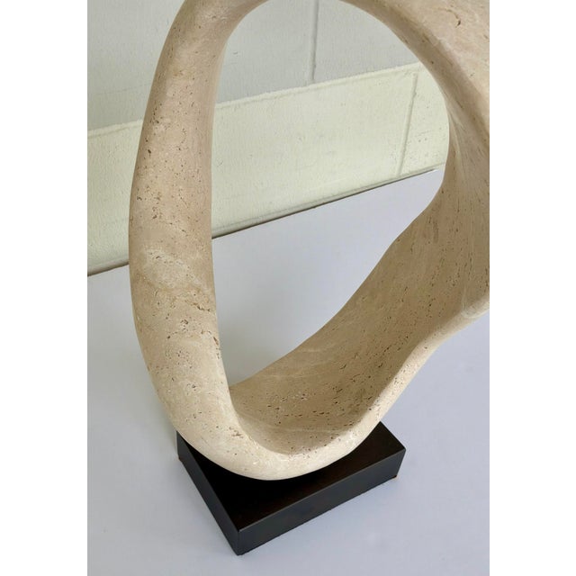 Revelation Modern Travertine New Twist Sculpture For Sale - Image 4 of 5