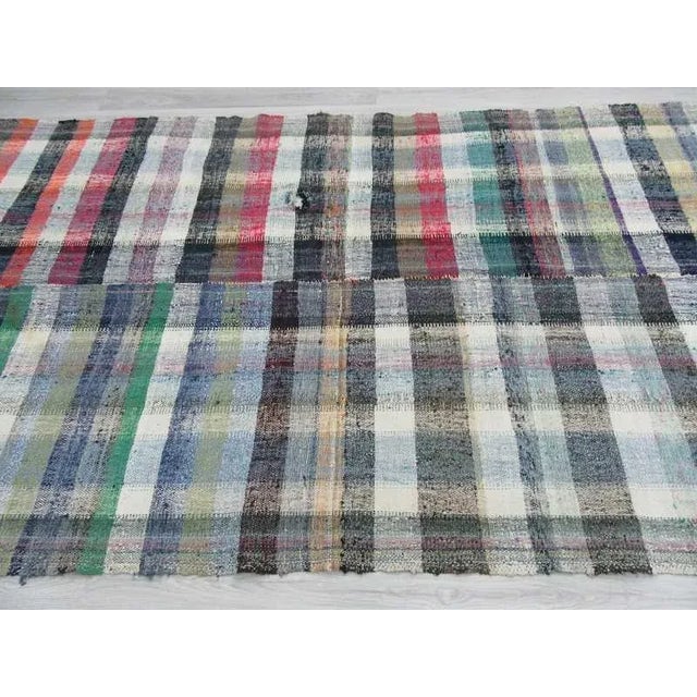 Vintage Colorful Turkish Rag Rug - 5′9″ × 10′11″ For Sale - Image 4 of 6